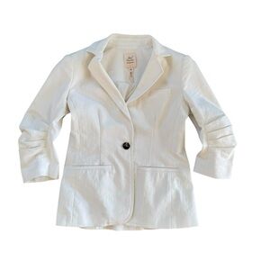 Cinq à Sept Cream Blazer with Single Button